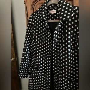 Polka dot pea coat